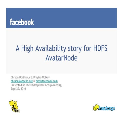 Hdfs high availability