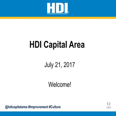 HDI Capital Area July 21, 2017 Meeting Slides and Presentation