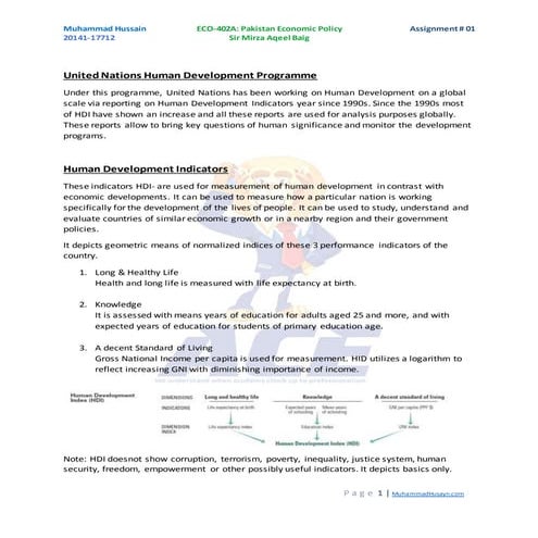 Human Development Index- Pakistan