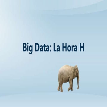 Introducción a Big Data. HDInsight - Webcast Technet SolidQ