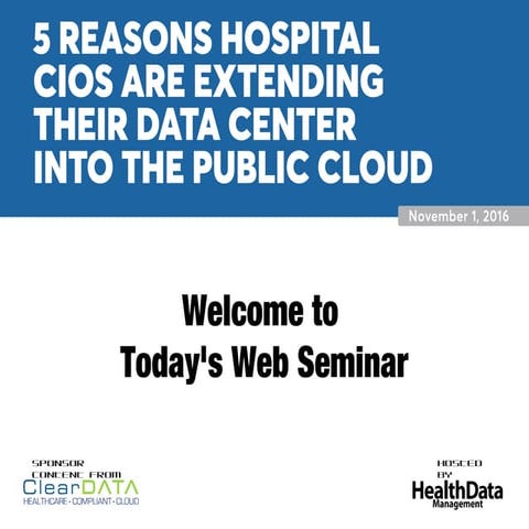 Health Data Management - Clear Data - 5 reasons hospital CIOs are extending t...