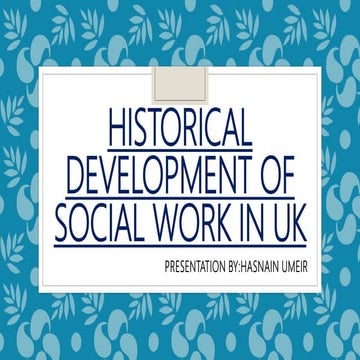 historical development  of social work in uk