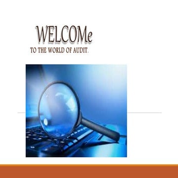 Auditng and Features of Audit