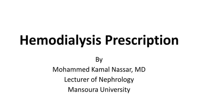 Hd Prescription