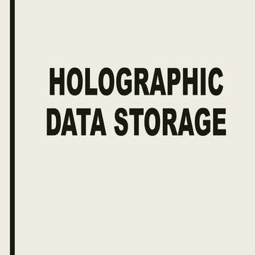Holographic Data Storage