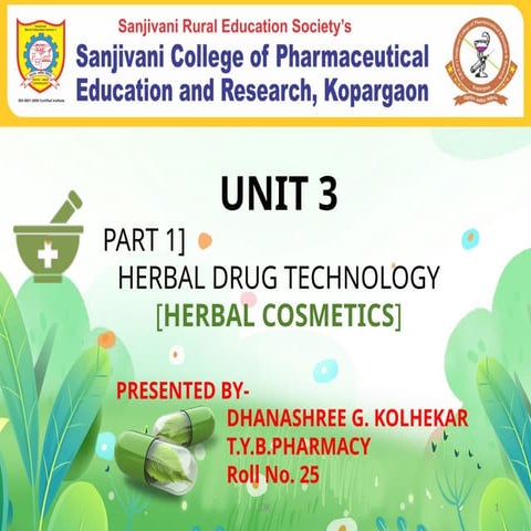 HDT- HERBAL-COSMETICS-DHANASHREE KOLHEKAR (NGP).pptx