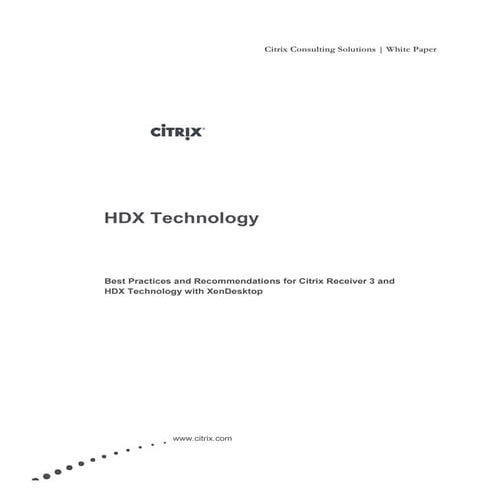 Hdx optimization and best practices