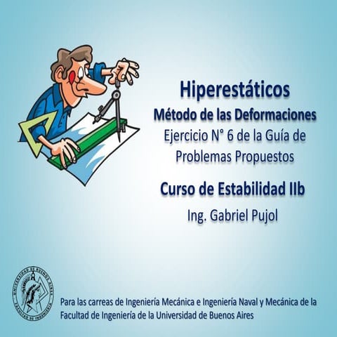 Sistemas Hiperestáticos - Método de las deformaciones - Problema de Aplicació...