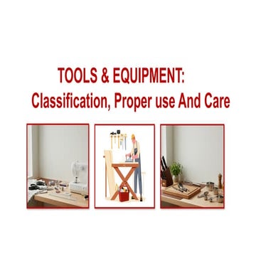 Home Economics-Report 1234 Tools & eQUIPMENT | PPTX