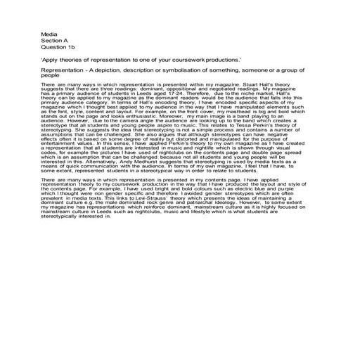 Media representation