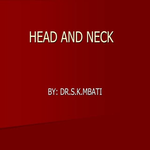 Anatomy of the HEAD AND NECK lecture 1.ppt Biology Diagrams
