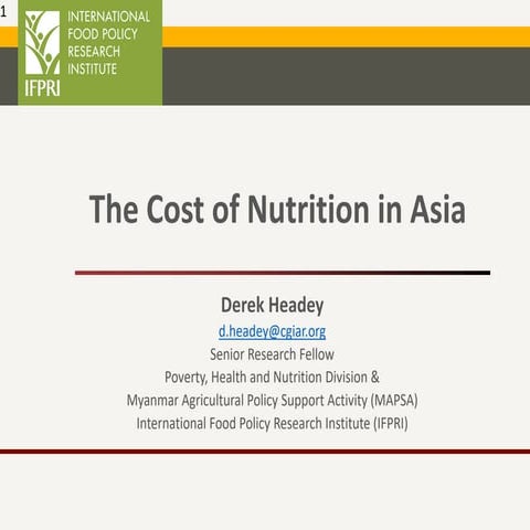 The Cost of Nutrition in Asia