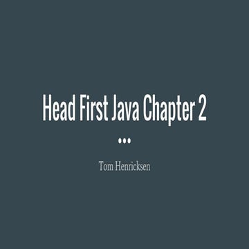 Head First Java Chapter 2 | PDF
