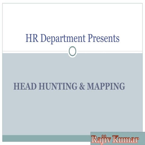 Headhunting and Mapping 