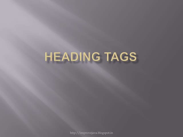 Headings