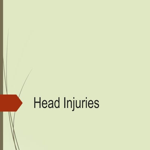 headinjuries -  types, causes, management