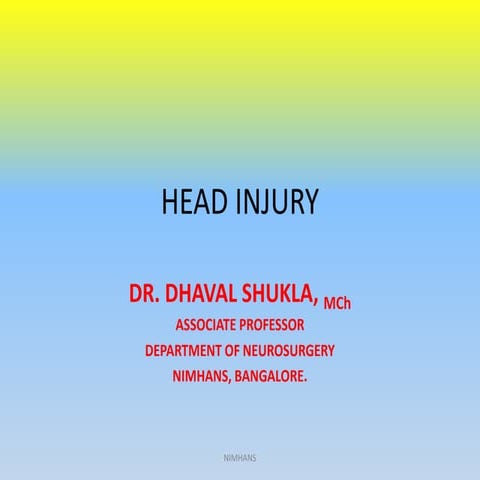 Head Injury Overview