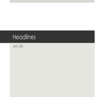 Headline tips
