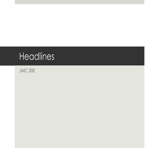 Headline tips