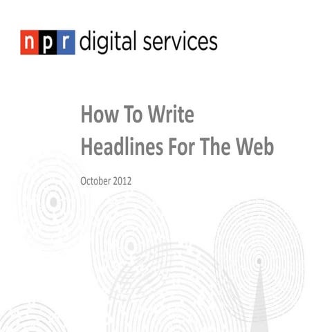 Webinar: How to Write Headlines for the Web