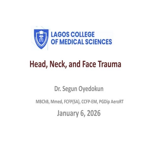 Comprehensive Management of Head, Neck, and Face Trauma for Paramedics ...