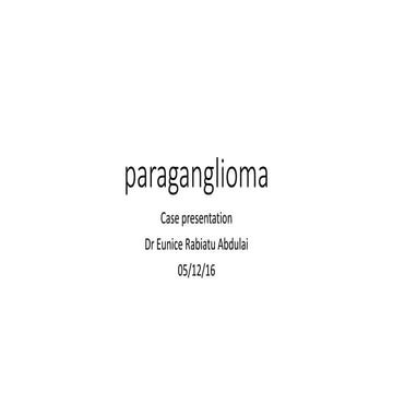 Head & neck paraganglioma.