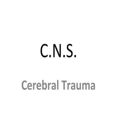 Diagnostic Imaging of Cerebral Trauma