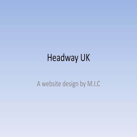 Cultural Networks 2012: Headway UK