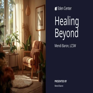 Healing Beyond the Diagnosis: Mendi Baron’s Vision Behind Eden Center for Eat...