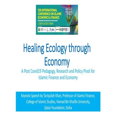 Healing Ecology through Economy