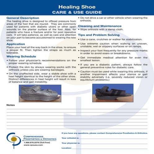 Healing Shoe Care and Use Guide