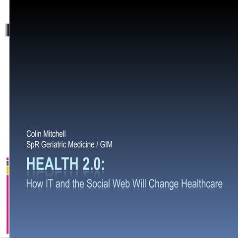 Health 2.0 for UK SpRs