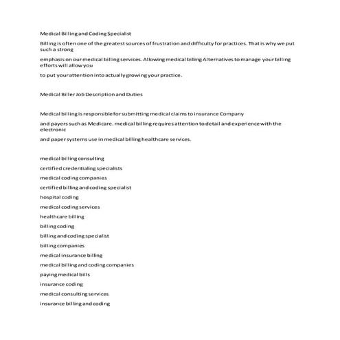 Medical Billing and Coding | PPTX