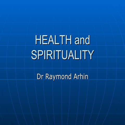 HEALTH AND SPIRITUALITY