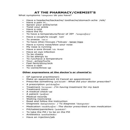 Health   at the doctor's