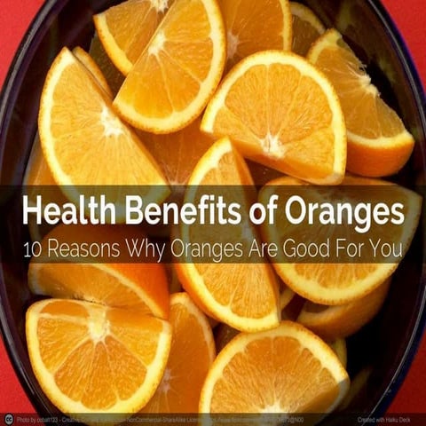 Health Benefits of Oranges 