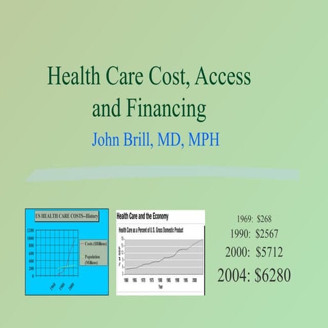 Health Care Costs, Access And Financing