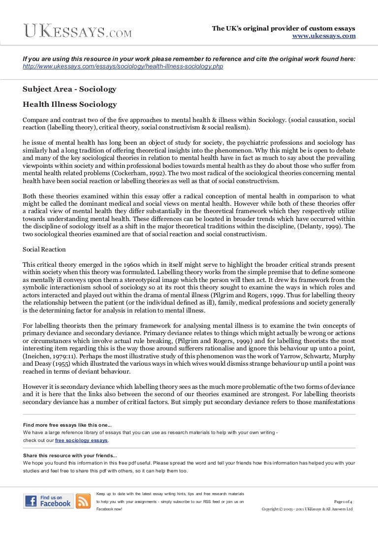 essay on sociology