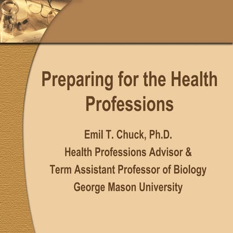 Health Professions Advising Foundation Talk