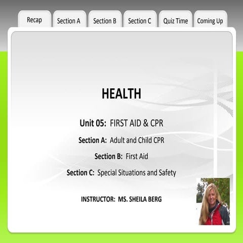 Health U05 First Aid & CPR