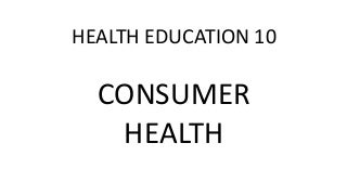 Health10 first grading