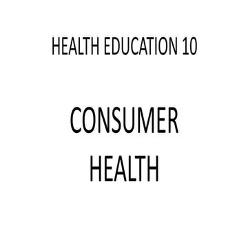 Health10 first grading