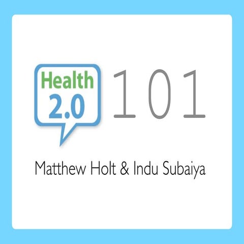 Spring Fling: Health 2.0 101 (PDF)