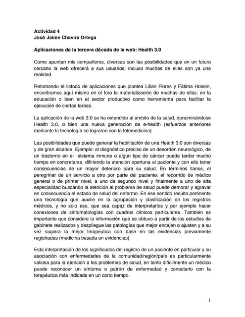 Health 3 posibilidades