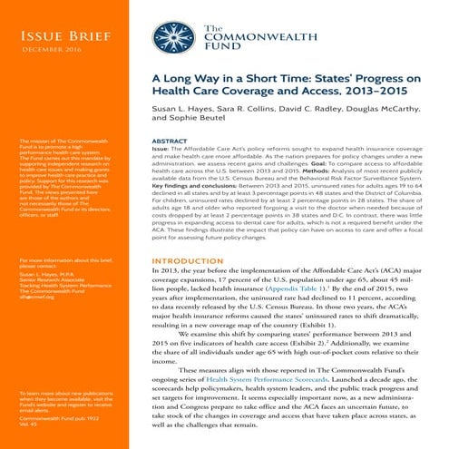 Health Access Report