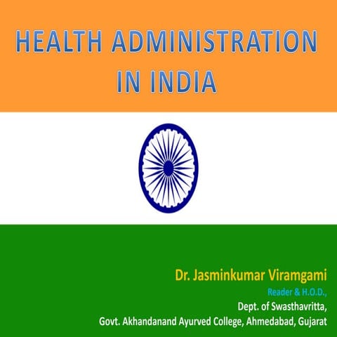 Health Administration in India