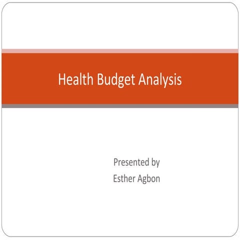 Health budget | PPTX