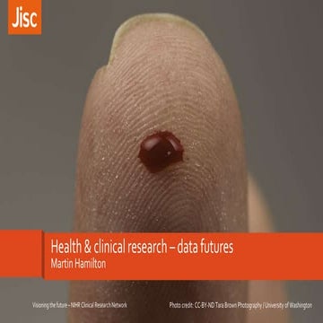 Health and clinical research - data futures, NIHR accelerating digital programme