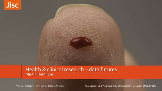 Health and clinical research - data futures, NIHR accelerating digital programme
