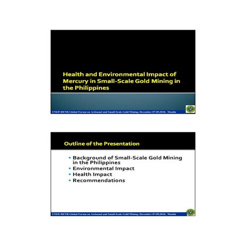 Health and Environmental Impact of Mercury in Small-Scale Gold Mining ...